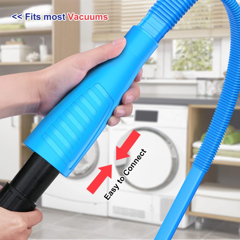 Sealegend 2 Pieces Dryer Vent Cleaner Kit and Flexible Dryer Lint Brush Vacuum Hose Attachment Power Lint Remover Refrigerator Coil Brush - Image 3
